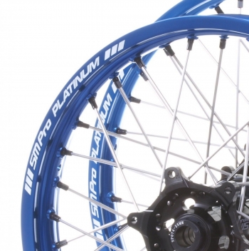 SM Pro platinum rims blue rims with black hubs