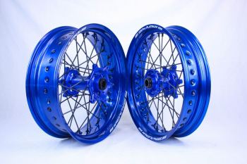 SMPro platinum supermoto wheels blue