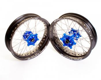 SMPro platinum supermoto rims blue